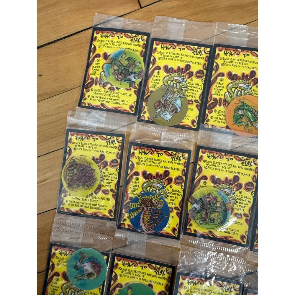 1995 bundle of sealed packs of Slug Pogs from‎ Pinnacle